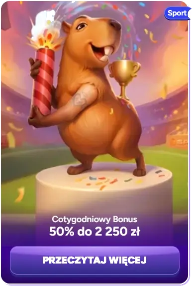 Cotygodniowy Bonus 50% do 2250 zł